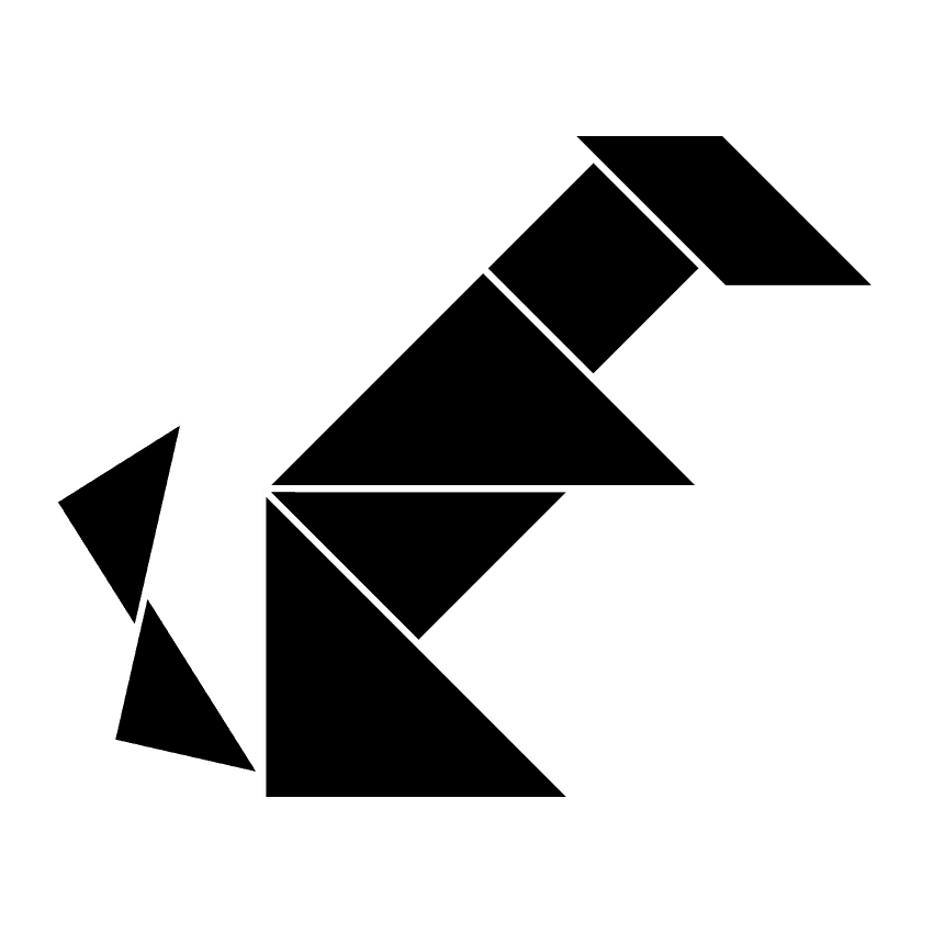 Ardilla Tangram Solución