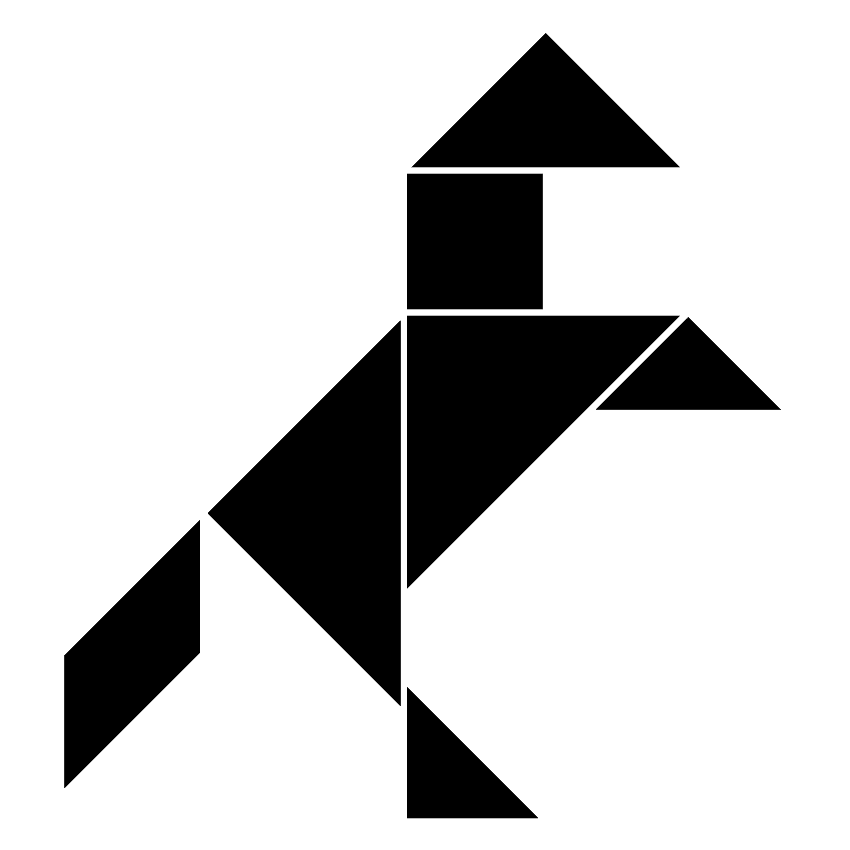 Caballo Tangram Solución