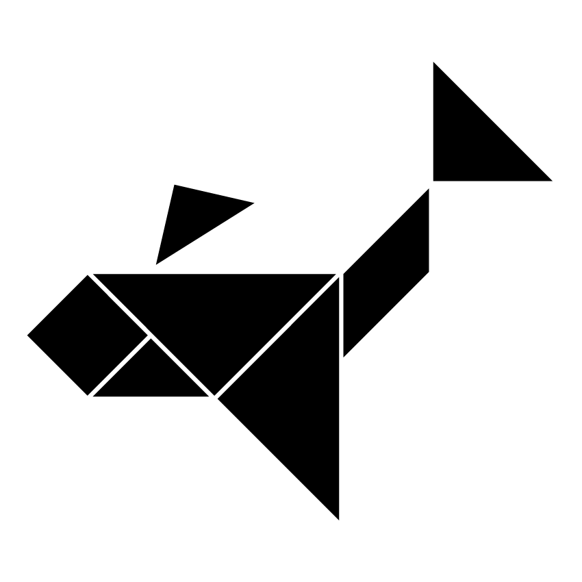 Cetáceo Tangram Solución