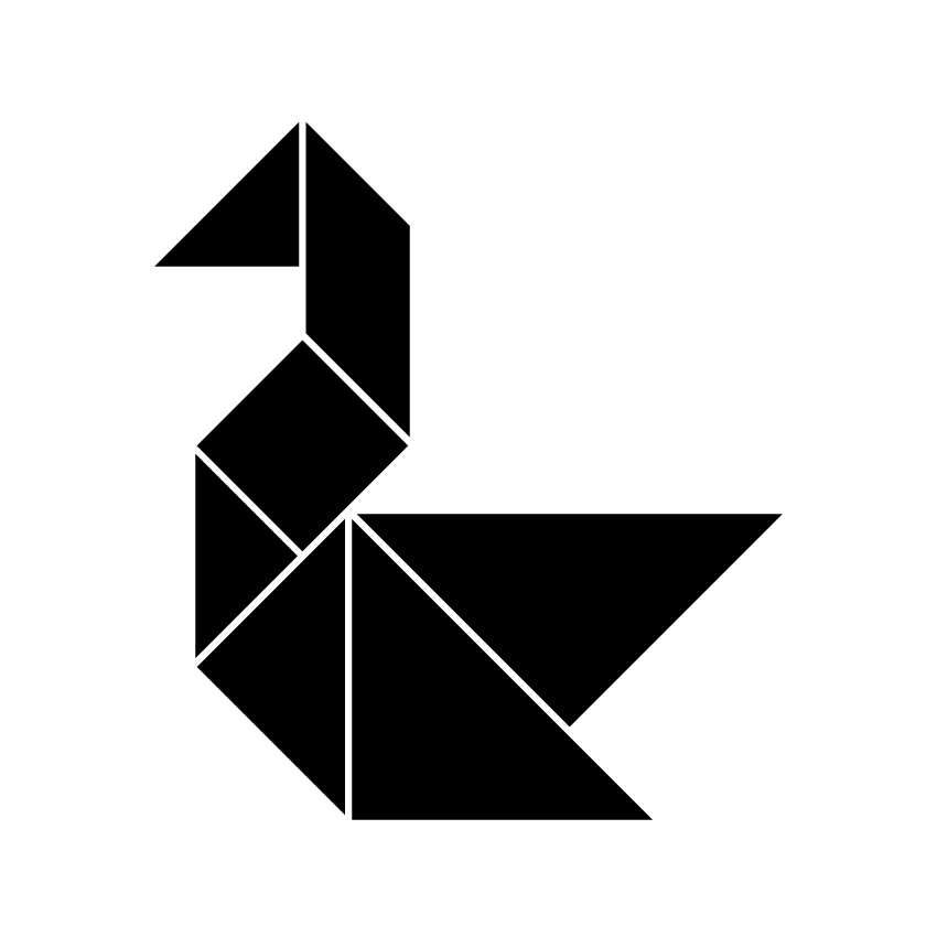 Cisne Tangram Solución
