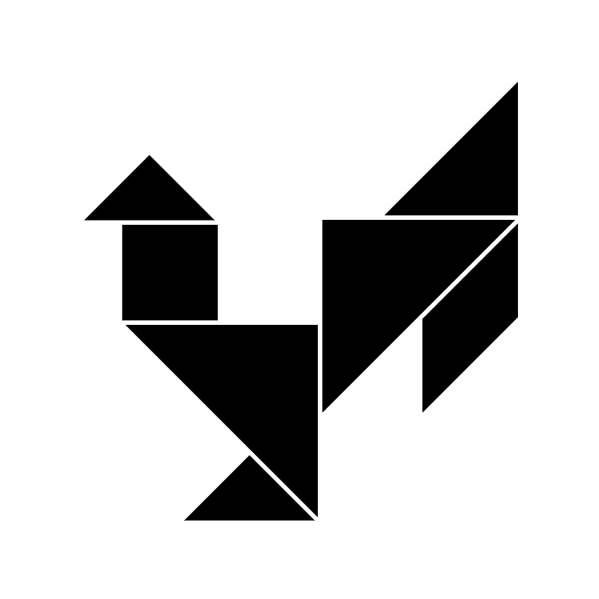 Gallo Tangram Solución