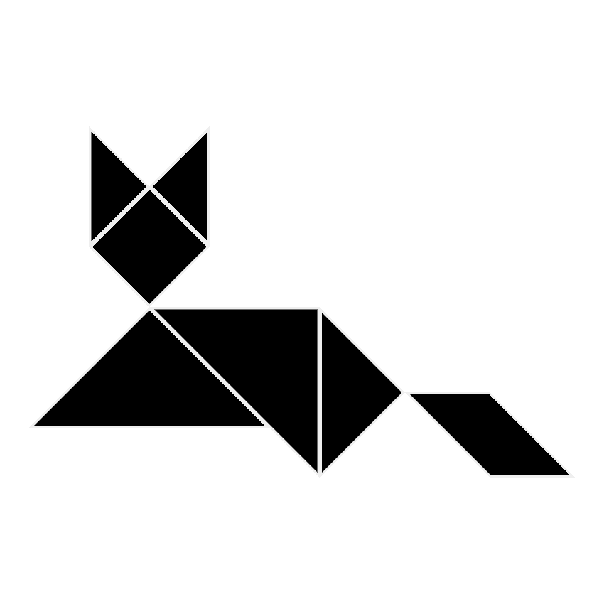 Gato Tangram Solución
