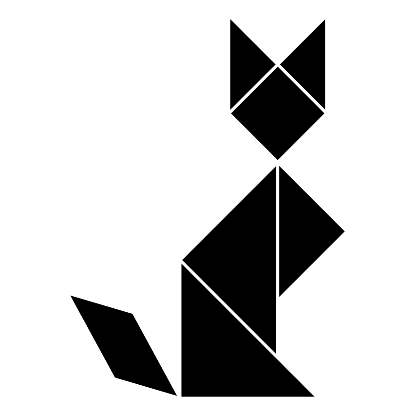 Gato Tangram Solución