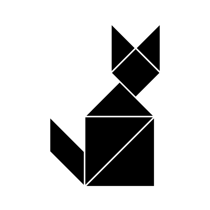 Gato Tangram Solución
