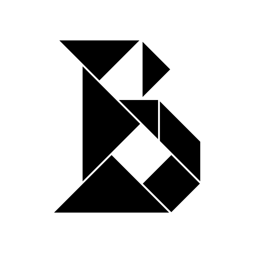 Letra B Tangram Solución