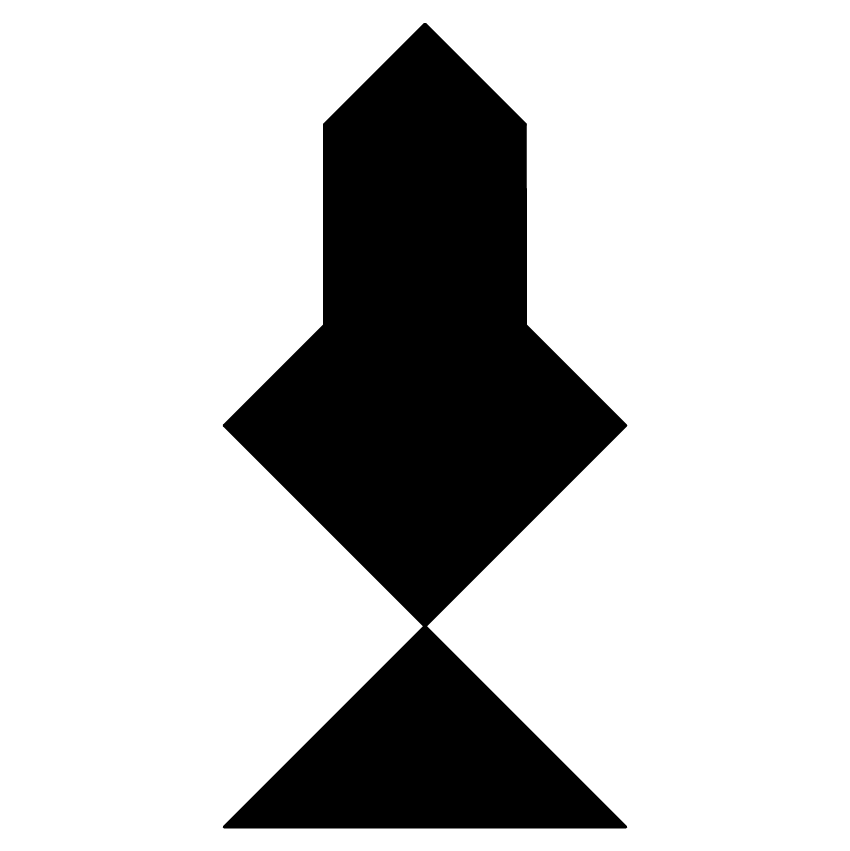Forma #2, Figura de Tangram — Cinta de Moebius