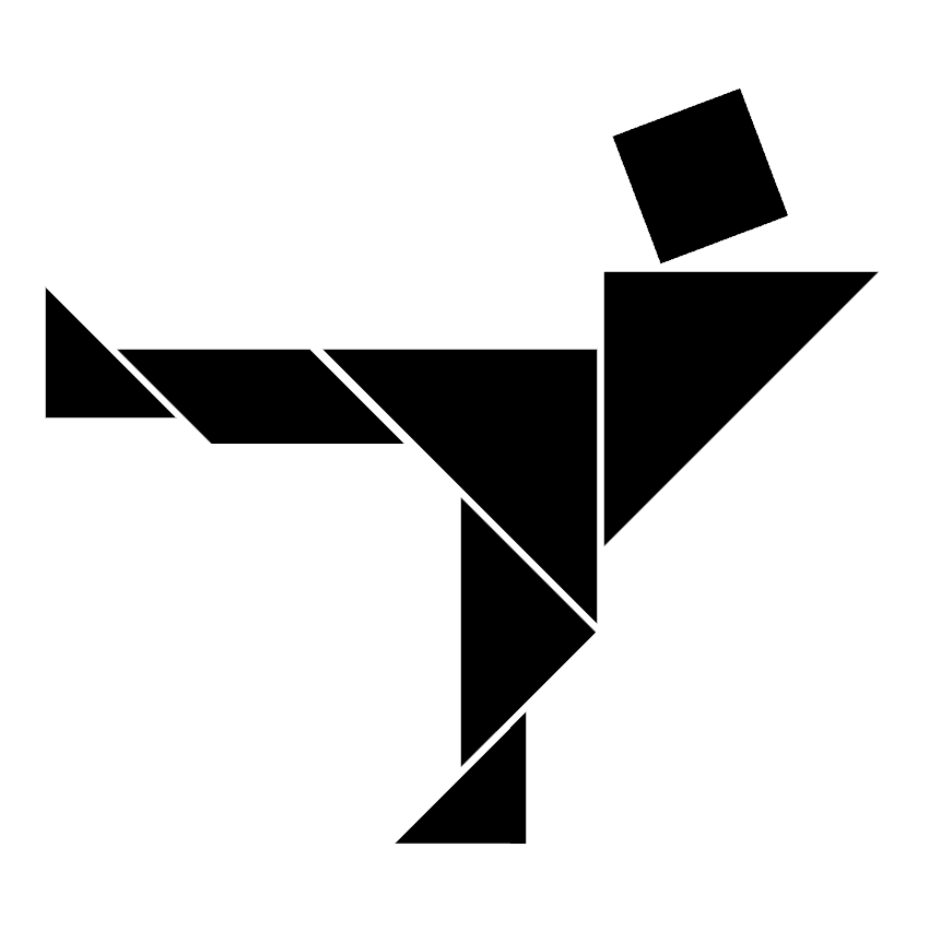 Tangram Persona Chutando Solución