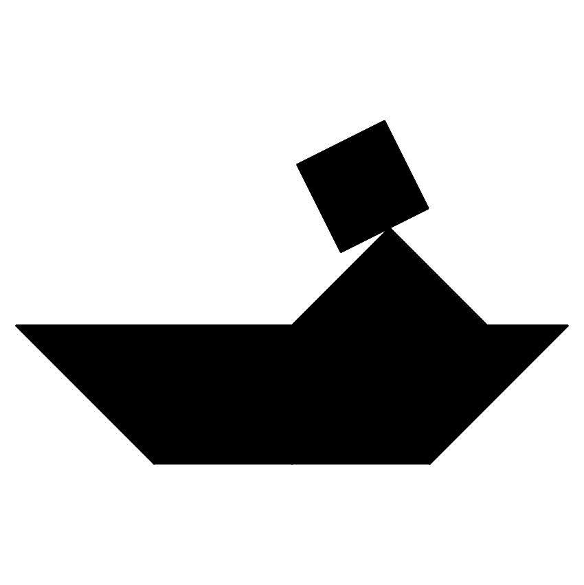 Hombre en barca Tangram