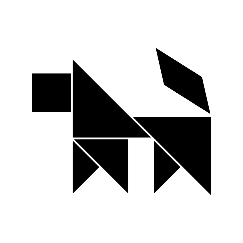 Perro #6 Tangram Solución