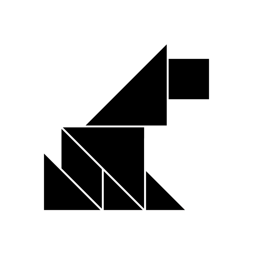 Perro Sentado Tangram Solución