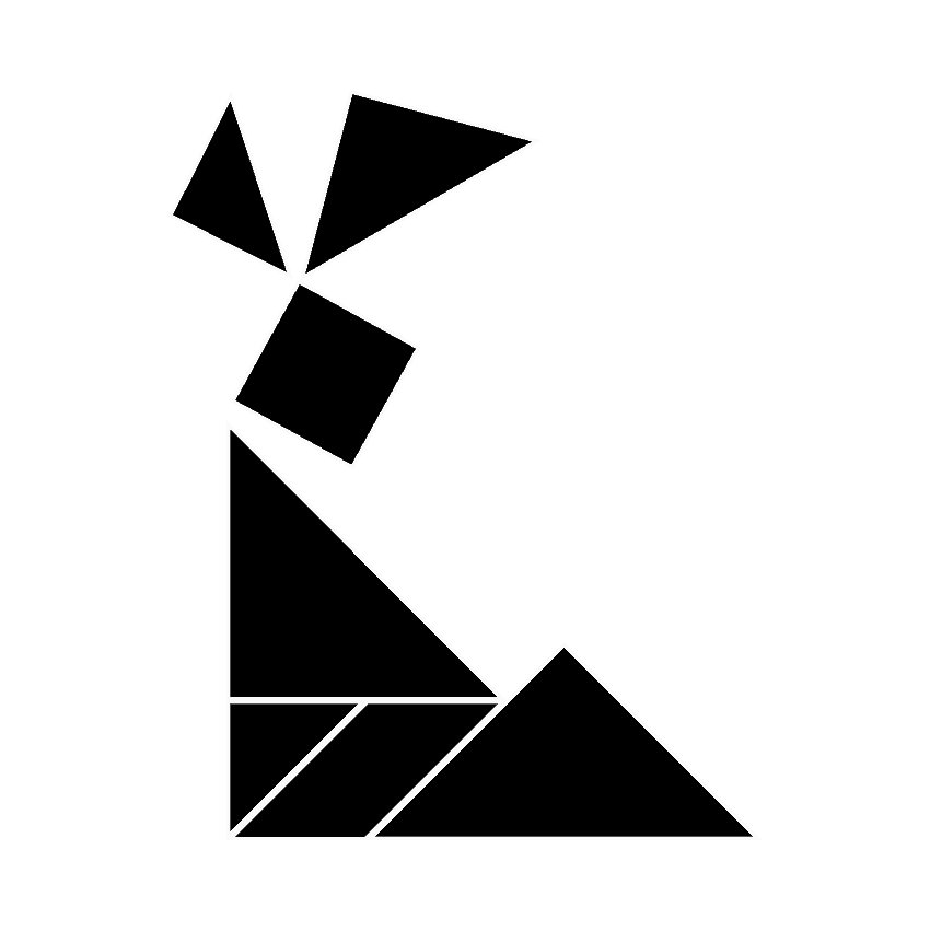 Jefe indio sentado Tangram Solución